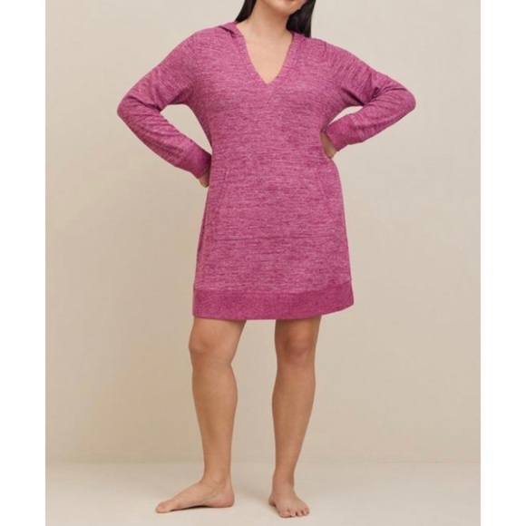 🆕 Super Soft Plush Hooded Lounge Tunic Gown 3 3X 22 24 NWT Torrid New! - Picture 2 of 5
